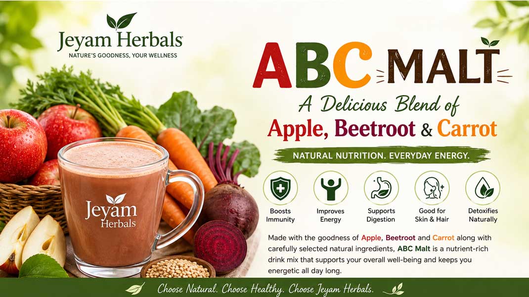 ABC Malt – Benefits of Apple, Beetroot & Carrot | Jeyam Herbals