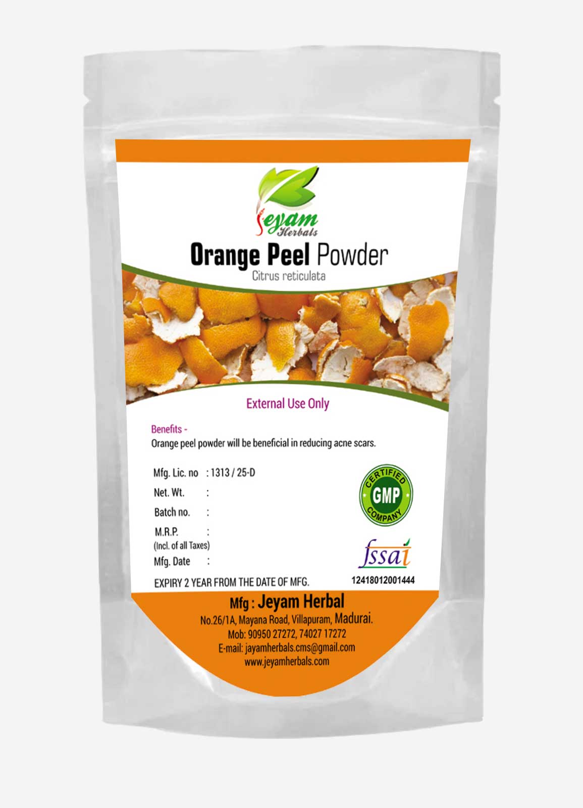 Orange Peel Powder