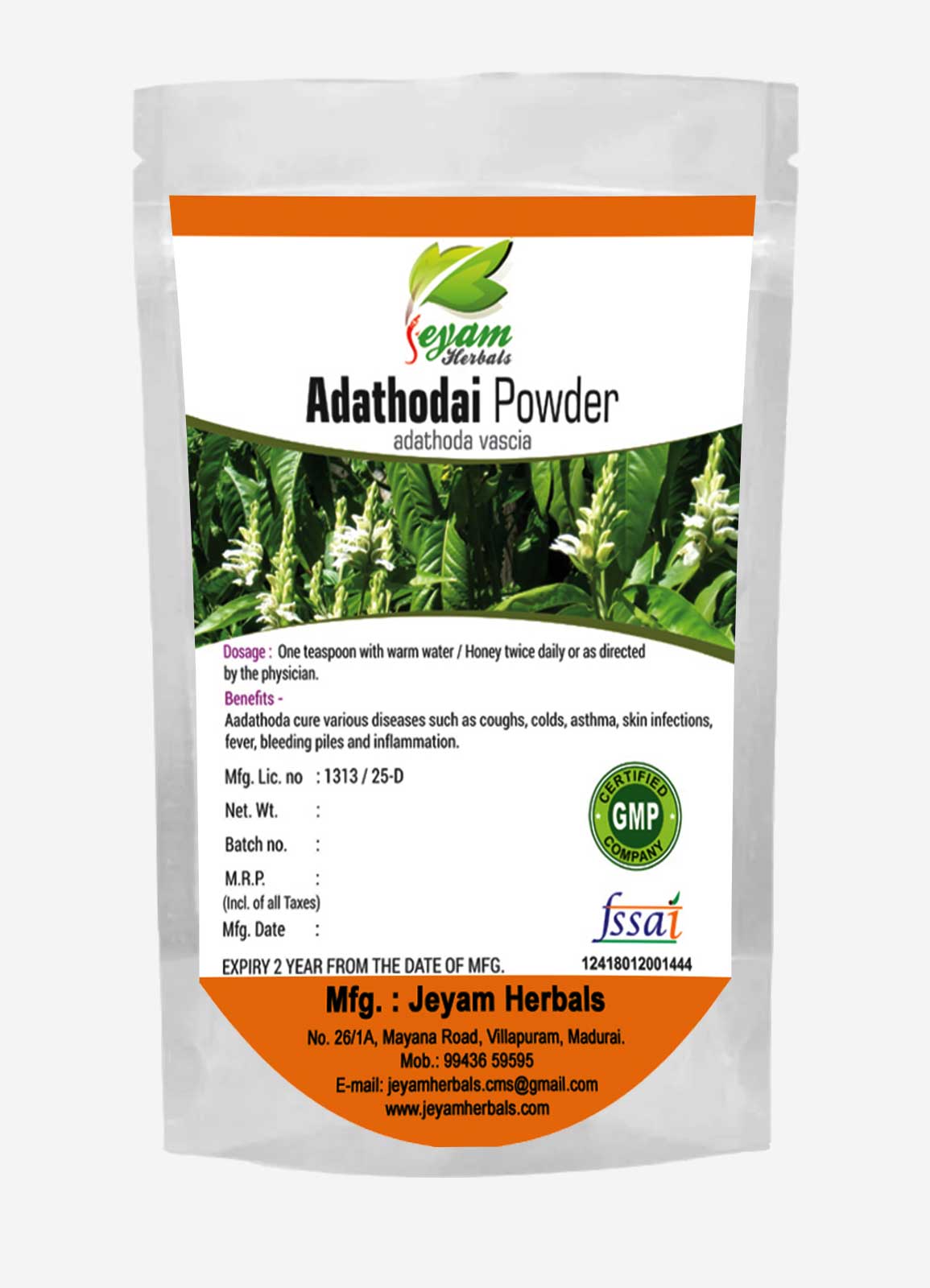 Aadathodai Powder