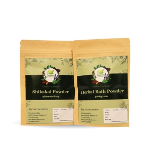Nalangu maavu and Shikakai powder