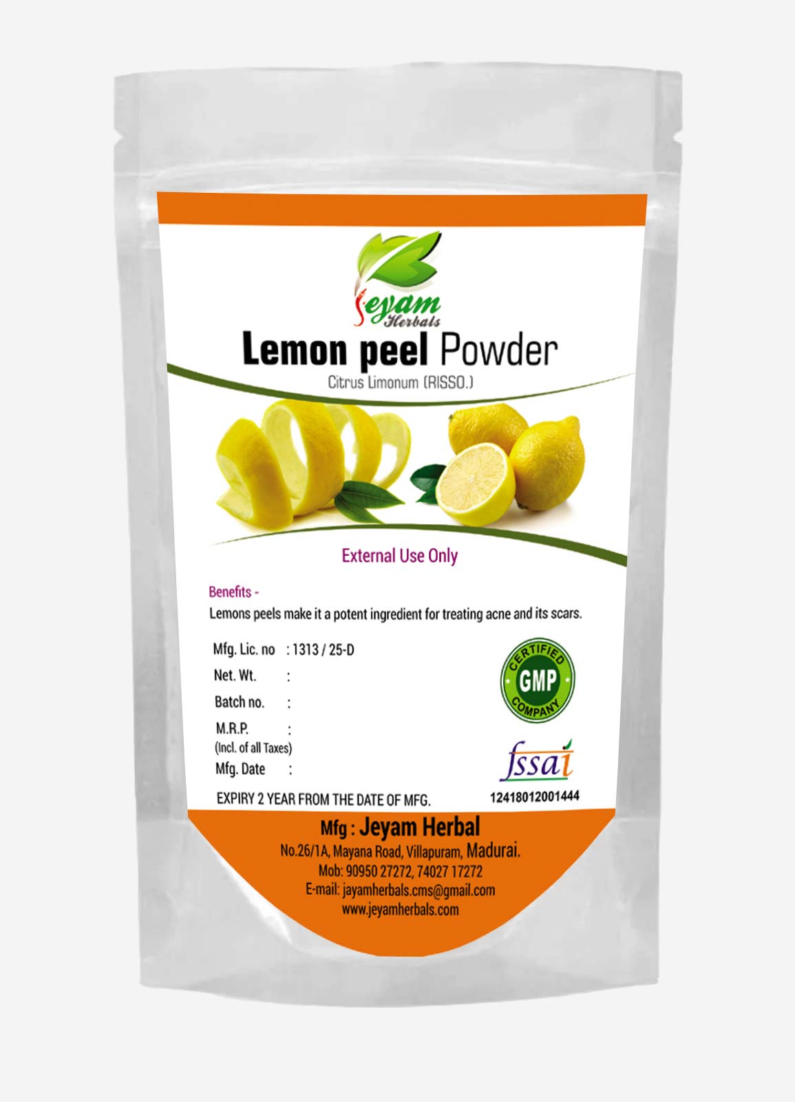 Lemon Peel Powder